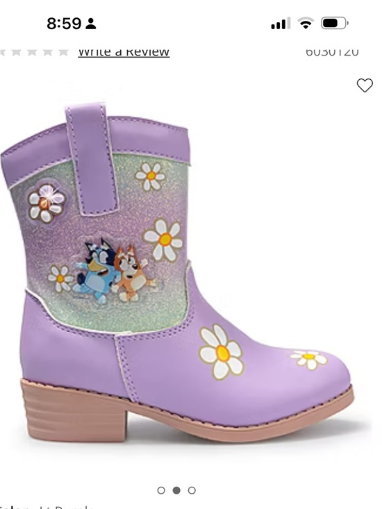 Other - Girls' Lavender Daisy Western Boots with Character Accent size 7